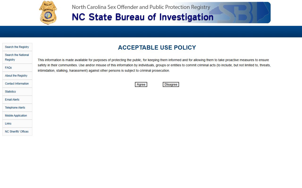 Greene County arrest records and court charges SBI sex offender registry