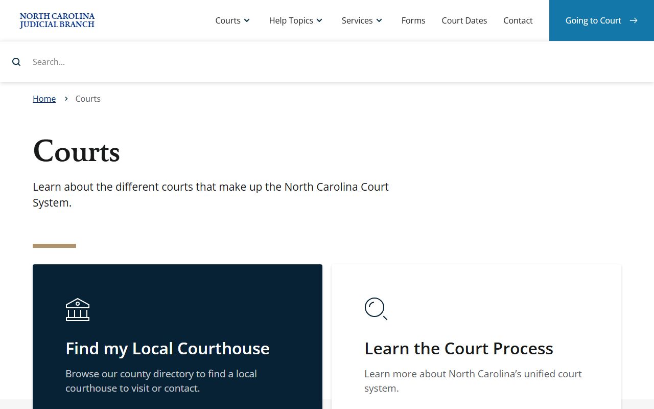 Greene County court records North Carolina Judicial Branch courts overview