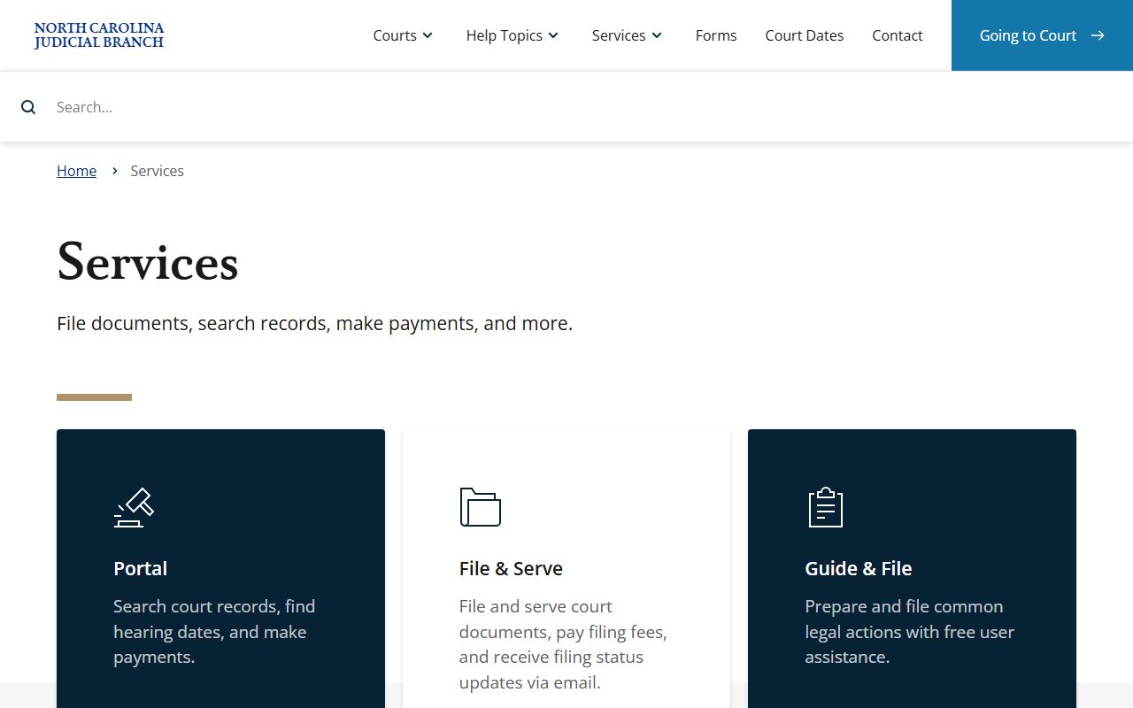 Greene County court records North Carolina Judicial Branch services