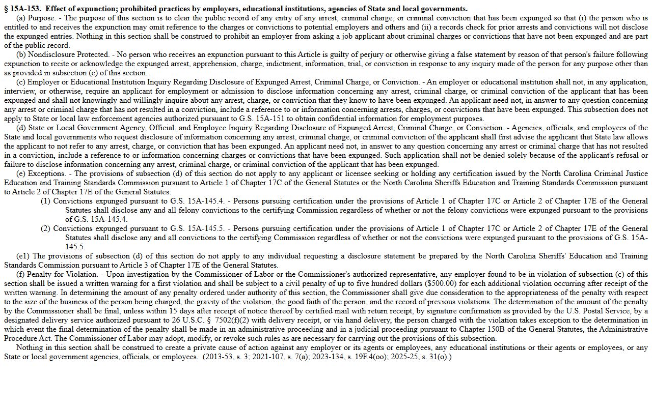 Greene County criminal court records expunction effect statute