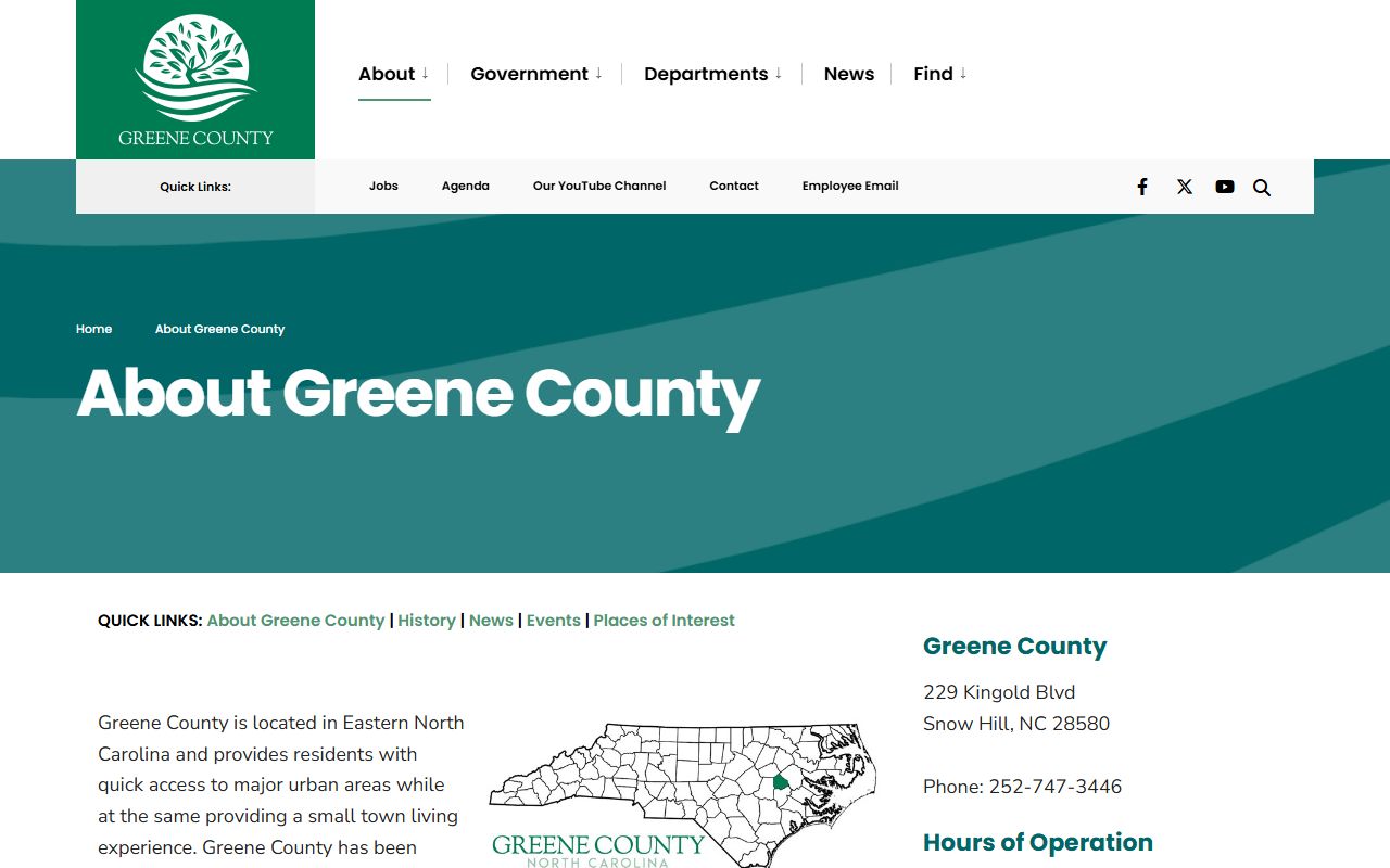Greene County Court records local government and county information page
