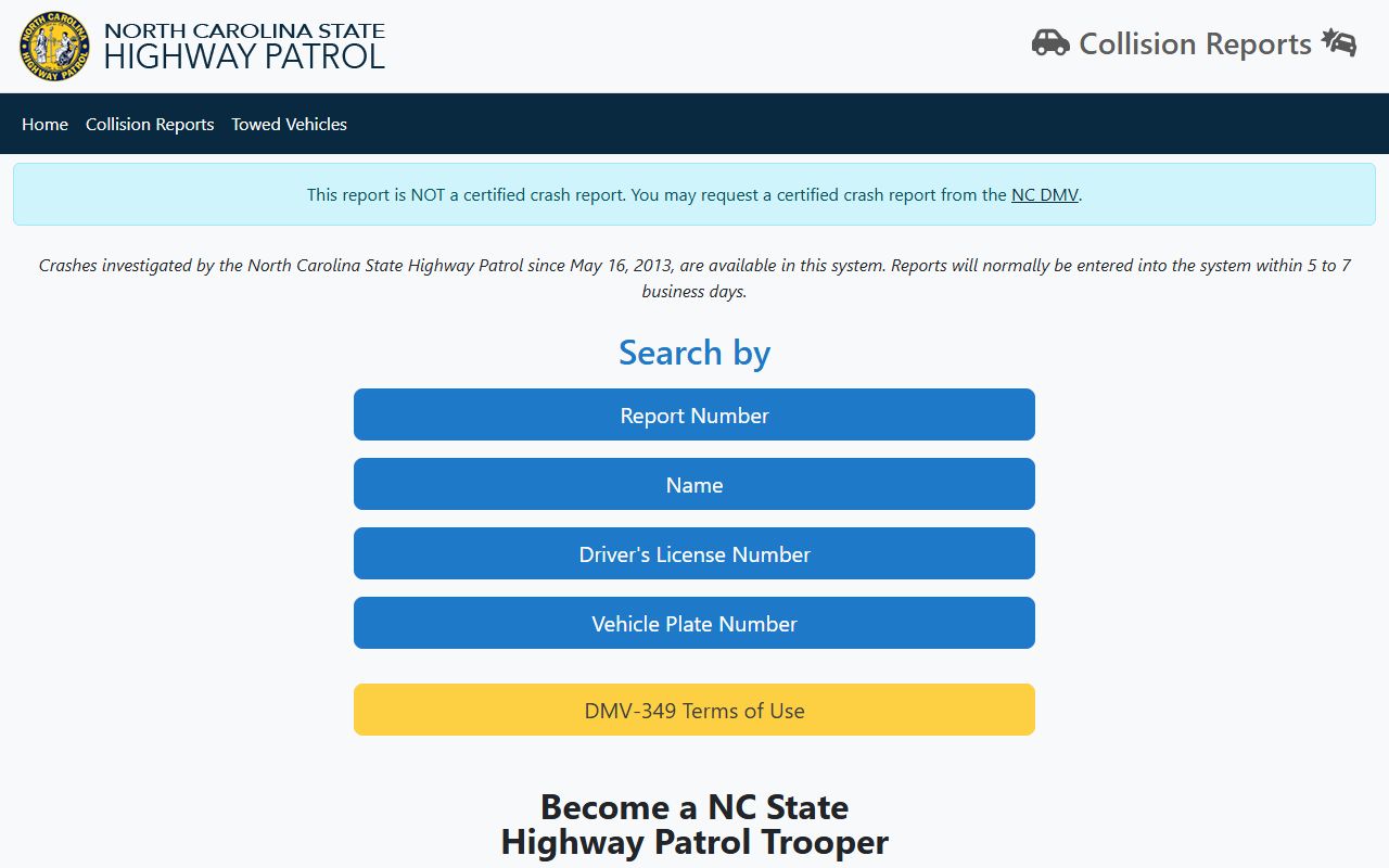 Greene County traffic court records NC State Highway Patrol collision search
